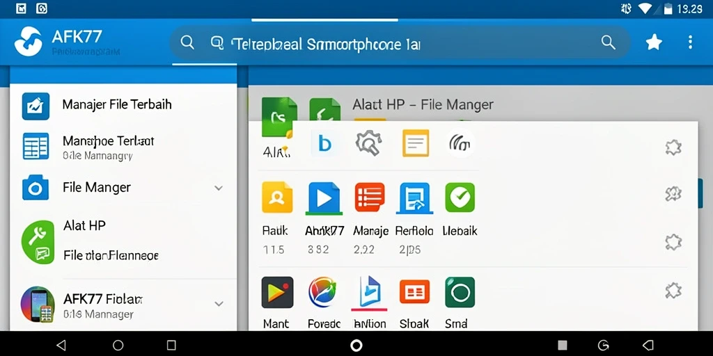 Tampilan antarmuka AFK77 yang memudahkan pengelolaan file.