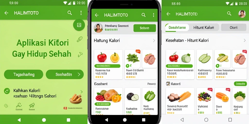 Tampilan antarmuka HALIMTOTO yang jelas dan fungsional untuk hitung kalori.