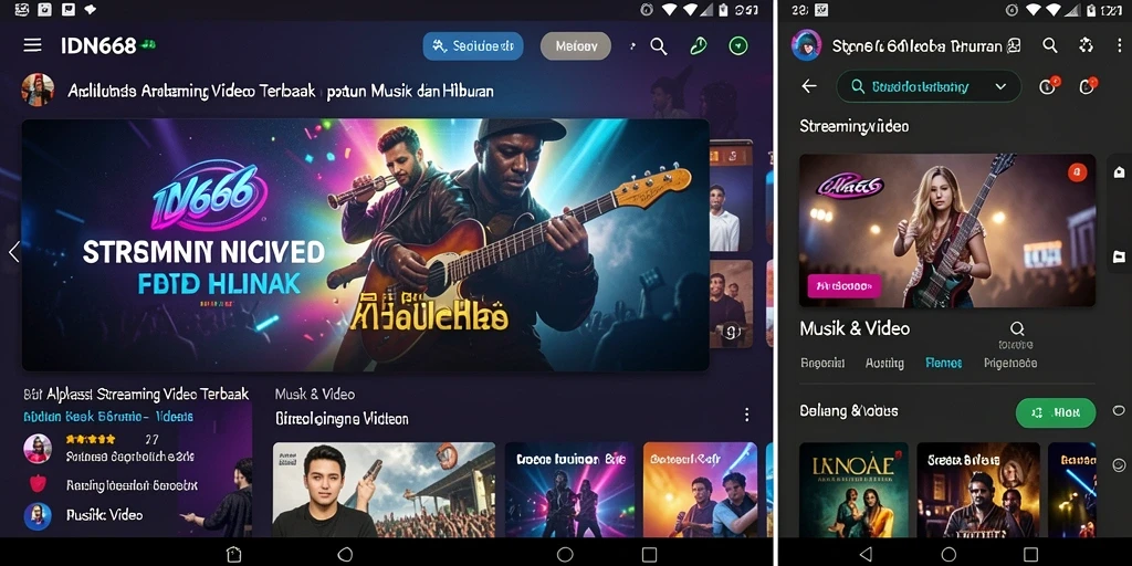 Antarmuka pengguna IDN668 yang menarik dan mudah digunakan untuk streaming video.