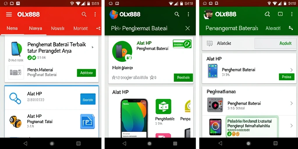 Tampilan antarmuka OLX888 yang intuitif dan informatif.