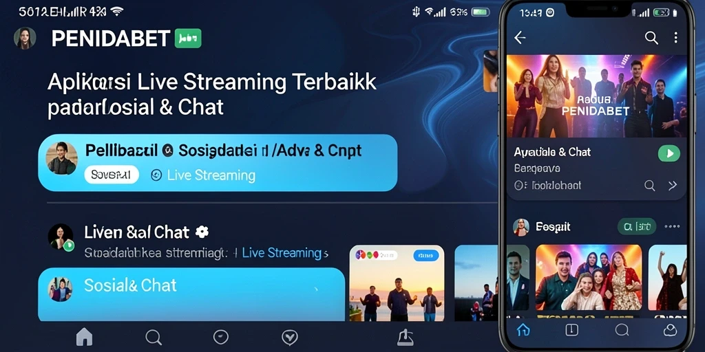 Antarmuka aplikasi PENIDABET yang ramah pengguna untuk Live Streaming.