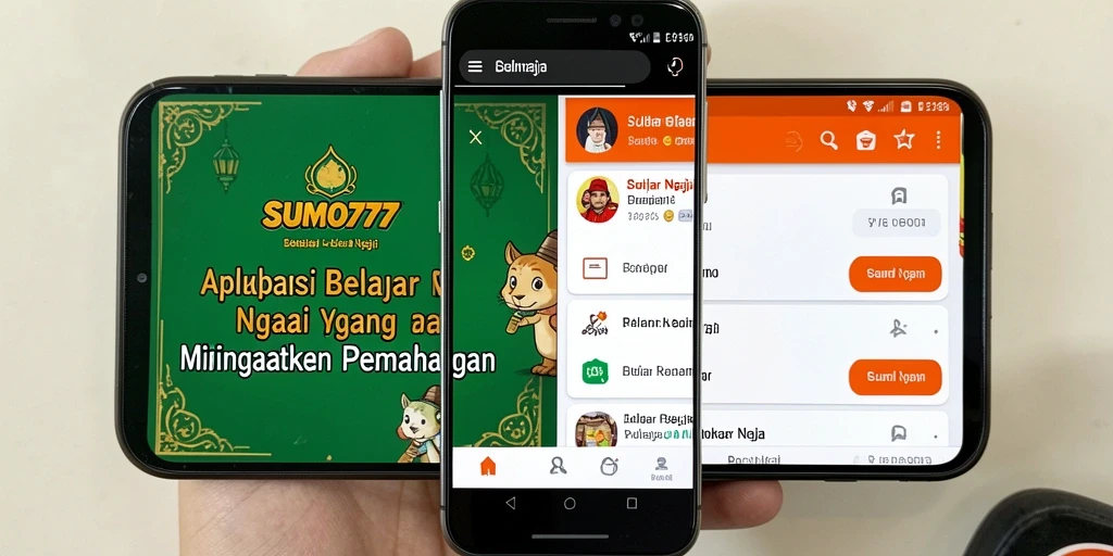 Antarmuka aplikasi SUMO777 untuk belajar mengaji dengan interaktif.